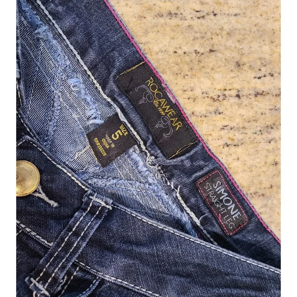 Women's Size 5 Rocawear Simone Straight Leg Jeans 30x33.5